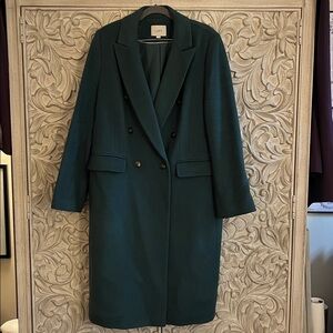 Loft Green Long Wool Coat